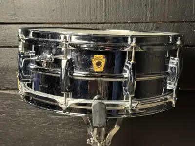 1960’s Ludwig Chrome Over Brass Pre Serial Snare , View more
