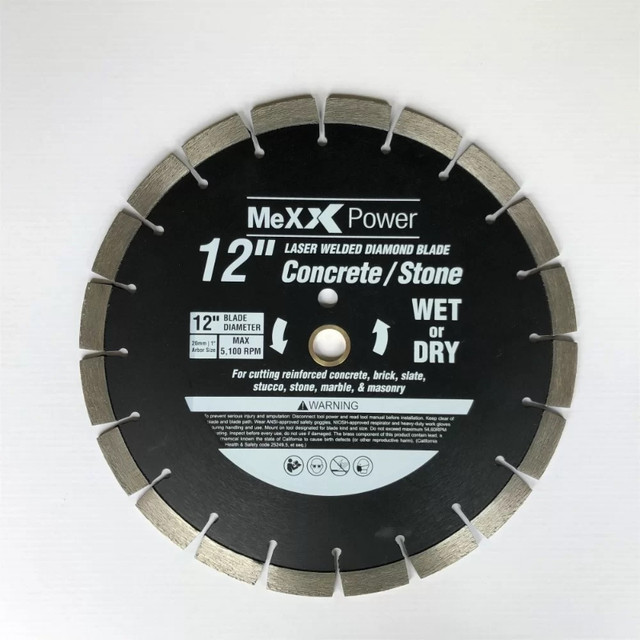 12 Inch Laser Welded 15mm Straight Segment Diamond Blade high qu in Power Tools in Mississauga / Peel Region