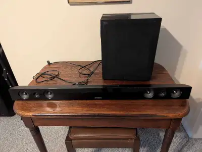 In good working condition, slightly scratched. Samsung Subwoofer Soundbar ComboModel: PS-WE450 Does...