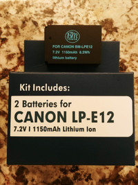 Brand New Aftermarket LP-E12 Battery for Canon Cameras