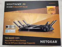 NETGEAR Nighthawk X6 AC3200 Tri-Band Wifi Router R8000-100PAS