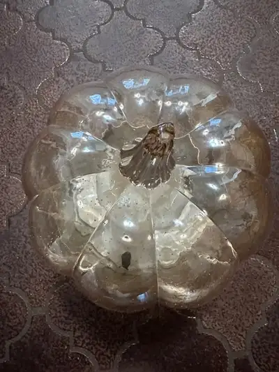 Glass pumpkin with led candle - Bee and Willow., View more