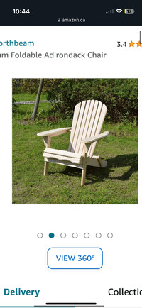 Brand new folding Muskoka/Adirondack chairs