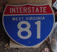 Interstate highway road sign