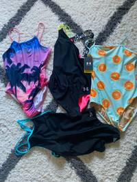 4 swimming suits 12 yrs, one NWT