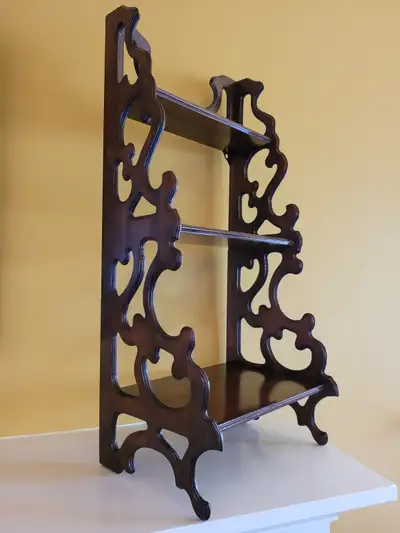 Beautifully Carved Wooden Display Shelf Unit, View more