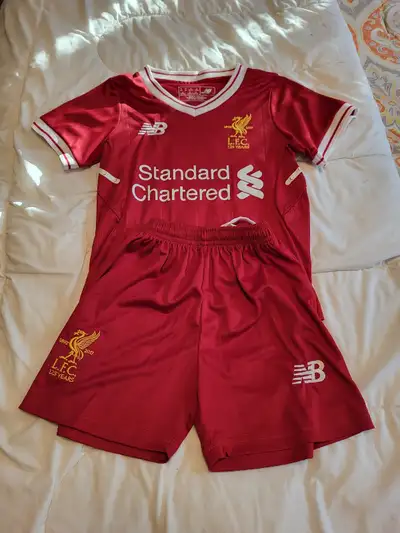 2017-18 New Balance home kit , jersey and shorts. Infant size 16 (9 months). In very good condition....