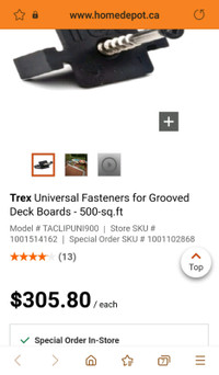 New full box Trex hideaway universal deck installation fasteners