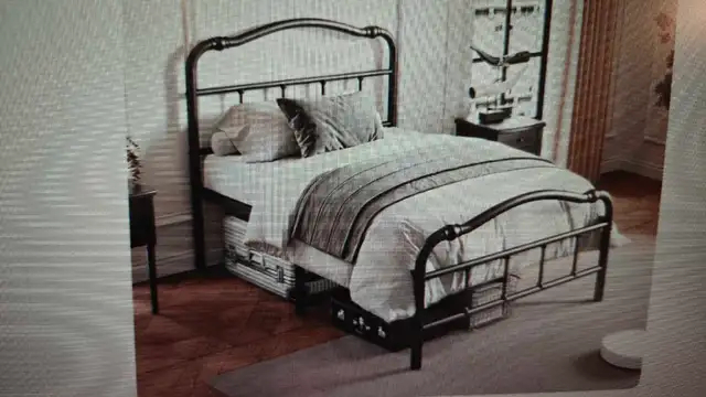 New Deluxe Twin Bed Frame & Mattress, unused in Beds & Mattresses in Bedford - Image 2