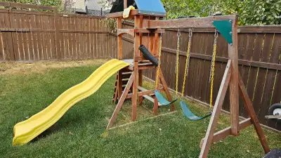 Backyard Swing Set $150, View more