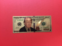 $100 Trump   Fantasy Gold Plated Bank  Note