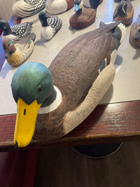 Wooden carved ducks