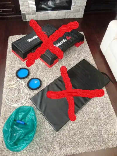I have some Exercise Fitness Yoga Equipment for sale in this ad. I will list them below with details...