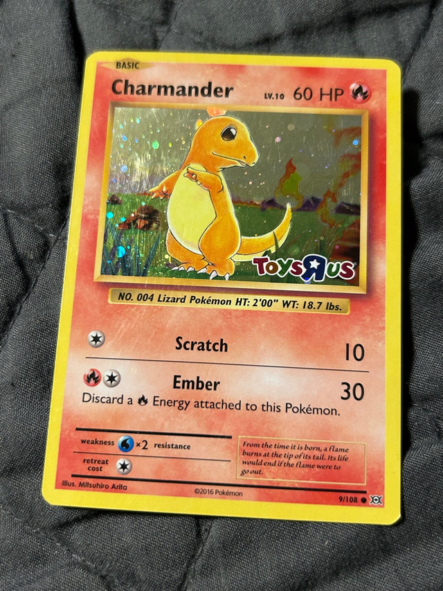 Pokemon Card - Charmander - Toys R Us Promo - XY Evolutions in Toys & Games in Oshawa / Durham Region - Image 2