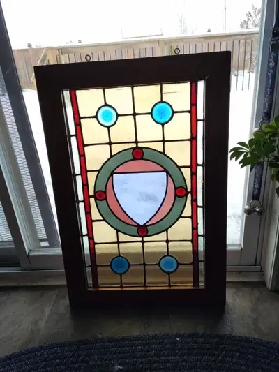 Antique stained glass window, View more