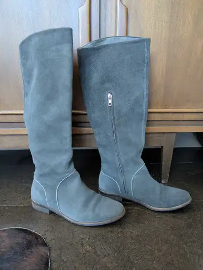 UGG "Daley" Tall Suede Riding Boots (Grey)8.5, View more