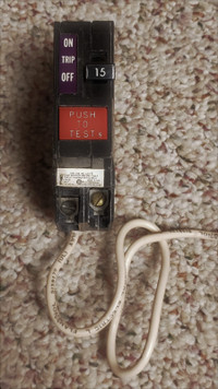 GE GFCI 15 Amp  Single Pole circuit breaker THQL1115GF