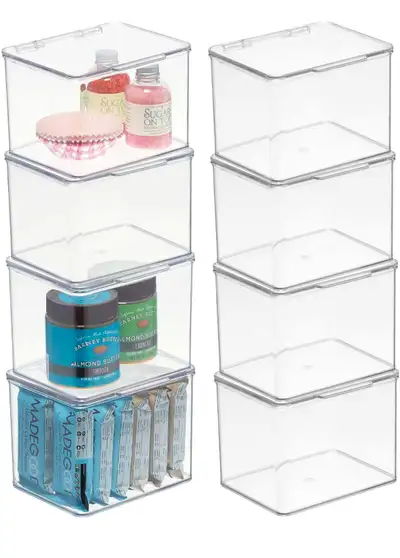 mDesign Plastic Kitchen Pantry and Fridge Storage Organizer Box , View more
