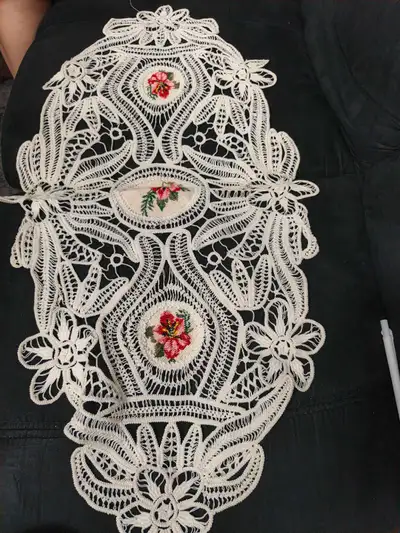 Vintage Embroidered Lace Doilies, View more