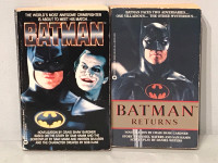 Vintage 1989 Batman 1992 Returns Paperback Movie Novels Books