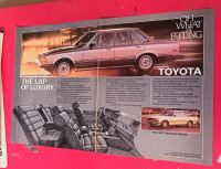 1982 TOYOTA CRESSIDA EXEXCUTIVE VINTAGE AD -  ANNONCE AUTO