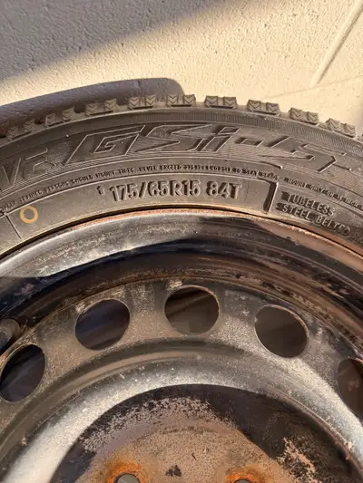 Real nice tires, hardly driven on. 9/32nd toyo winter tires 175/65/15 Price is firm and they are lik...