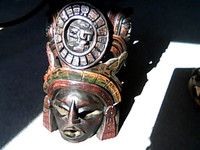 MEXICAN-MAYAN Wood Carved Wall Mask