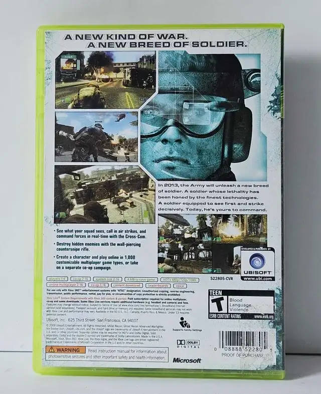 XBOX 360 Game: GHOST RECON in XBOX 360 in City of Montréal - Image 7