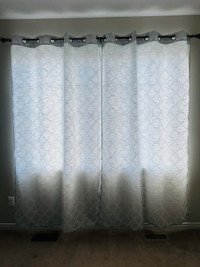 Curtains with curtain rods