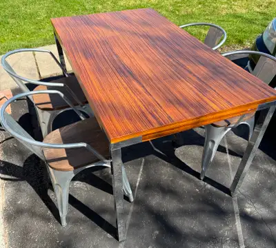 Dining table with 4 chairs, View more