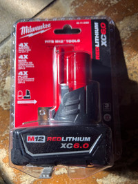 Brand new MILWAUKEE M12 6ah XC battery bn