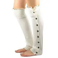 Leg warmers with buttons and lace detail NEW , View more