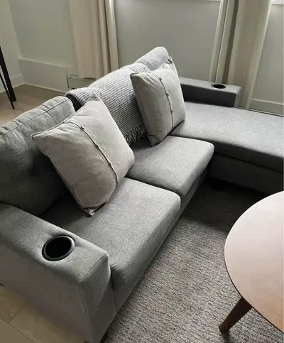Must Go ASAP !! 3 Seater Fabric Sectional sofa !! COD, View more