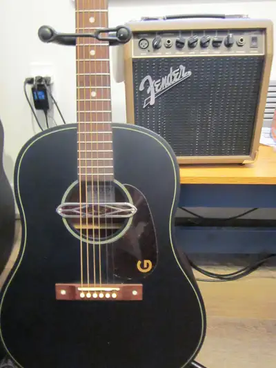 Gretsch Acoustic-electric and Fender Amplifier, View more
