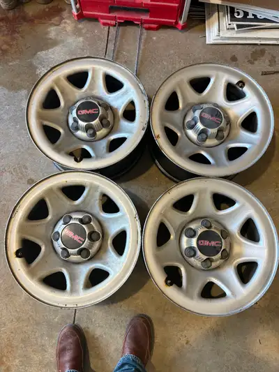 I have a set of 17” GMC rims. $150 for the set of 4.