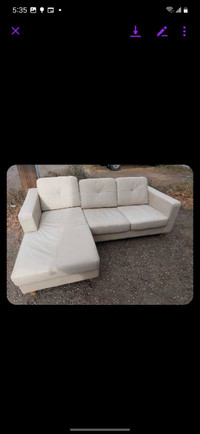 Genuine leather sectional couch - free delivery today!