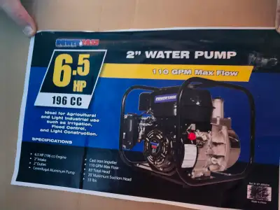 New - PowerEase 2" Gas Water Pump - 6.5 HP / 110 GPM, View more
