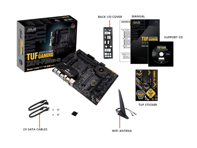 ASUS TUF Gaming X570-PRO (WiFi 6) AMD AM4 (3rd Gen Ryzen ATX Gam dans Composants de système  à Ville de Montréal - Image 3