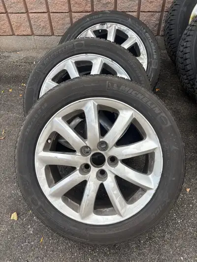 OEM 18"Lexus LS rims(5x120)+ 235/50/R18 Michelin SNOW+TPMS Set of Authentic 18 inch Lexus LS wheels...