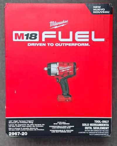 Milwaukee M18 Fuel 1/2” High Torque Impact Wrench + HD 12 ah Fo, View more