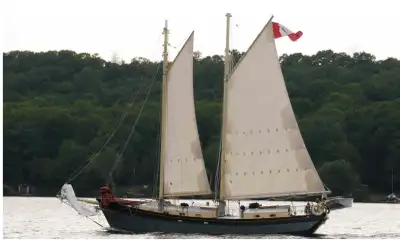 1982 Tom Colvin Doxy 40’ Schooner Corten steel. Hauled and derigged. Perfect Bahamas boat, or Labrad...