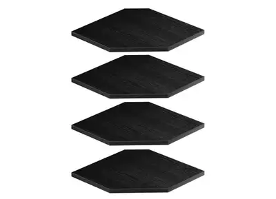 Black Corner Shelves - Set of 4, View more