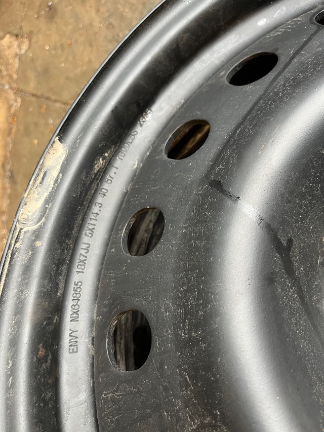 Pair of 18” steel rims  in Tires & Rims in Bedford - Image 2