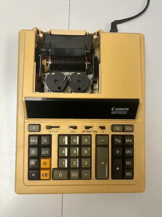 Calculatrice Imprimante Electrique Canon MP21DII + Manual in General Electronics in City of Montréal - Image 5