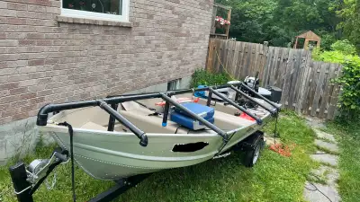 2016 Polar Kraft 1460, 14.5’ aluminum fishing boat (w/ running lights), 2017 Mercury 15HP, 4 stroke,...