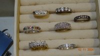 7 rings for lady, little used, good condition, selection of styl