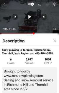 Snow Plowing Richmond Hill $50