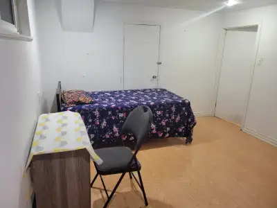 Furnished Private room with shared washroom. Shared kitchen. Rent including all utilities Available...