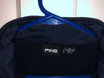 Men's Navy Blue PING COLLECTION 100% Polyester Size Medium Pullo, View more