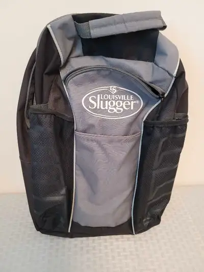 Louisville Slugger Backpack - Grey and Black, View more